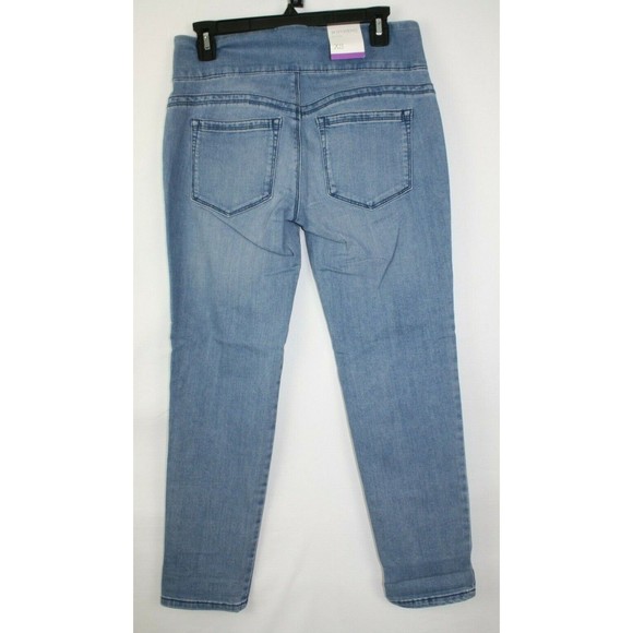 Style & co Women's Low Rise Boyfriend Novelty Jean Jeggings Size XS with Design - Picture 4 of 4